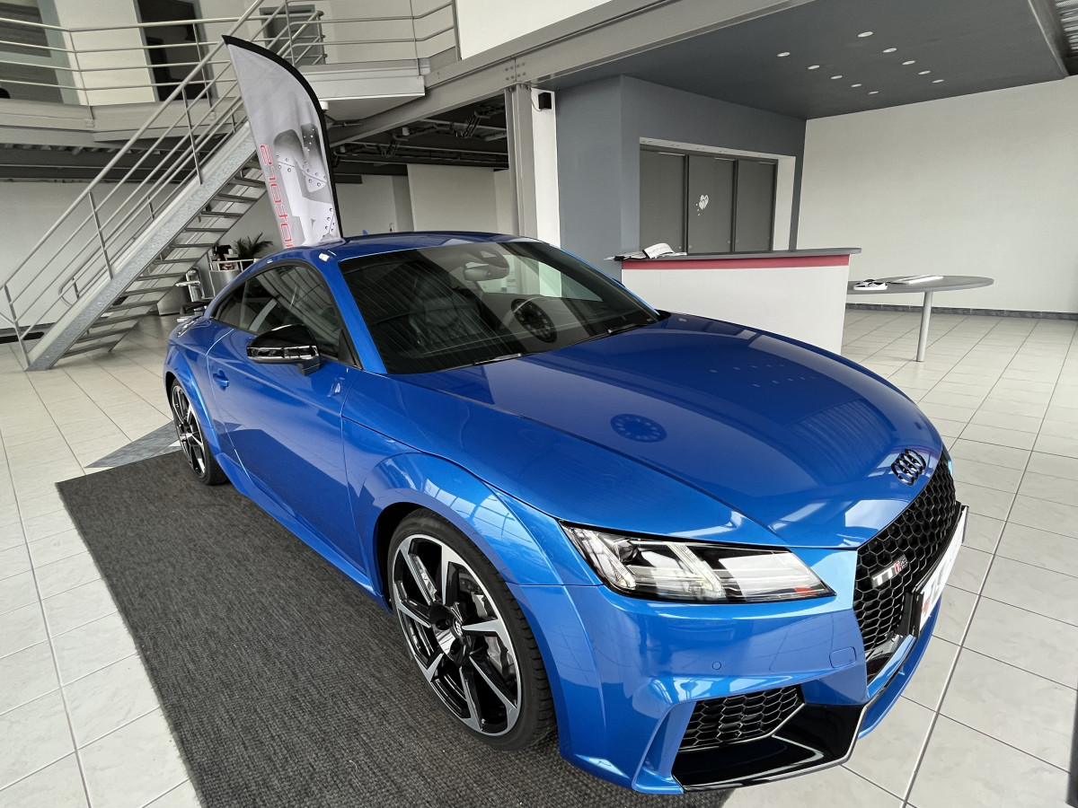 AUDI TTRS 2,5 TFSI 400 QUATTRO S-TRONIC 7 GPS CAMERA AUDI MAGNETIC RIDE DIGITAL COCKPIT KEYLESS  APPLE CARPLAY DRIVE SELECT REGULATEUR ECHAPPEMENT RS  FREIN AV CERAMIQUE  HIFI B&O SIEGES RS FEUX FULL LED ETAT NEUF