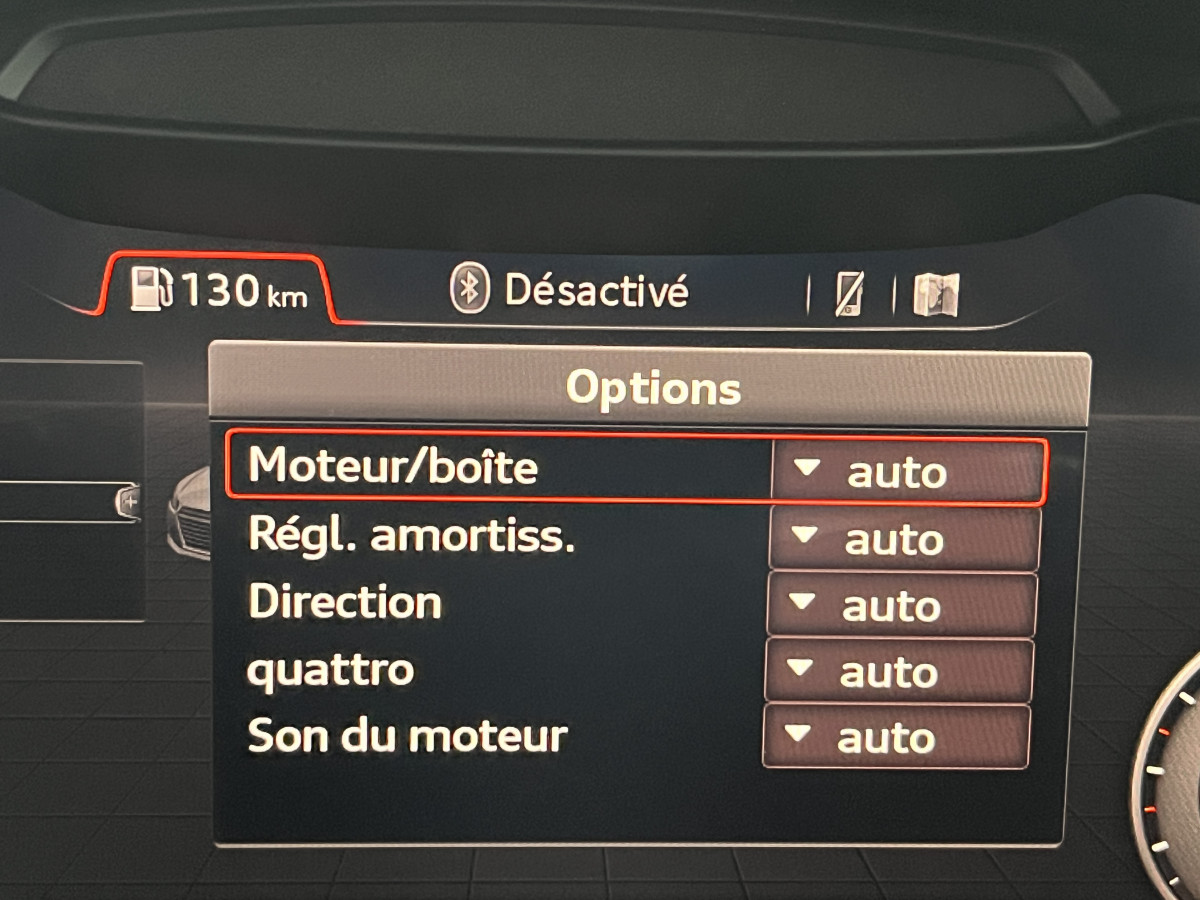 AUDI TTRS 2,5 TFSI 400 QUATTRO S-TRONIC 7 GPS CAMERA AUDI MAGNETIC RIDE DIGITAL COCKPIT KEYLESS  APPLE CARPLAY DRIVE SELECT REGULATEUR ECHAPPEMENT RS  FREIN AV CERAMIQUE  HIFI B&O SIEGES RS FEUX FULL LED ETAT NEUF