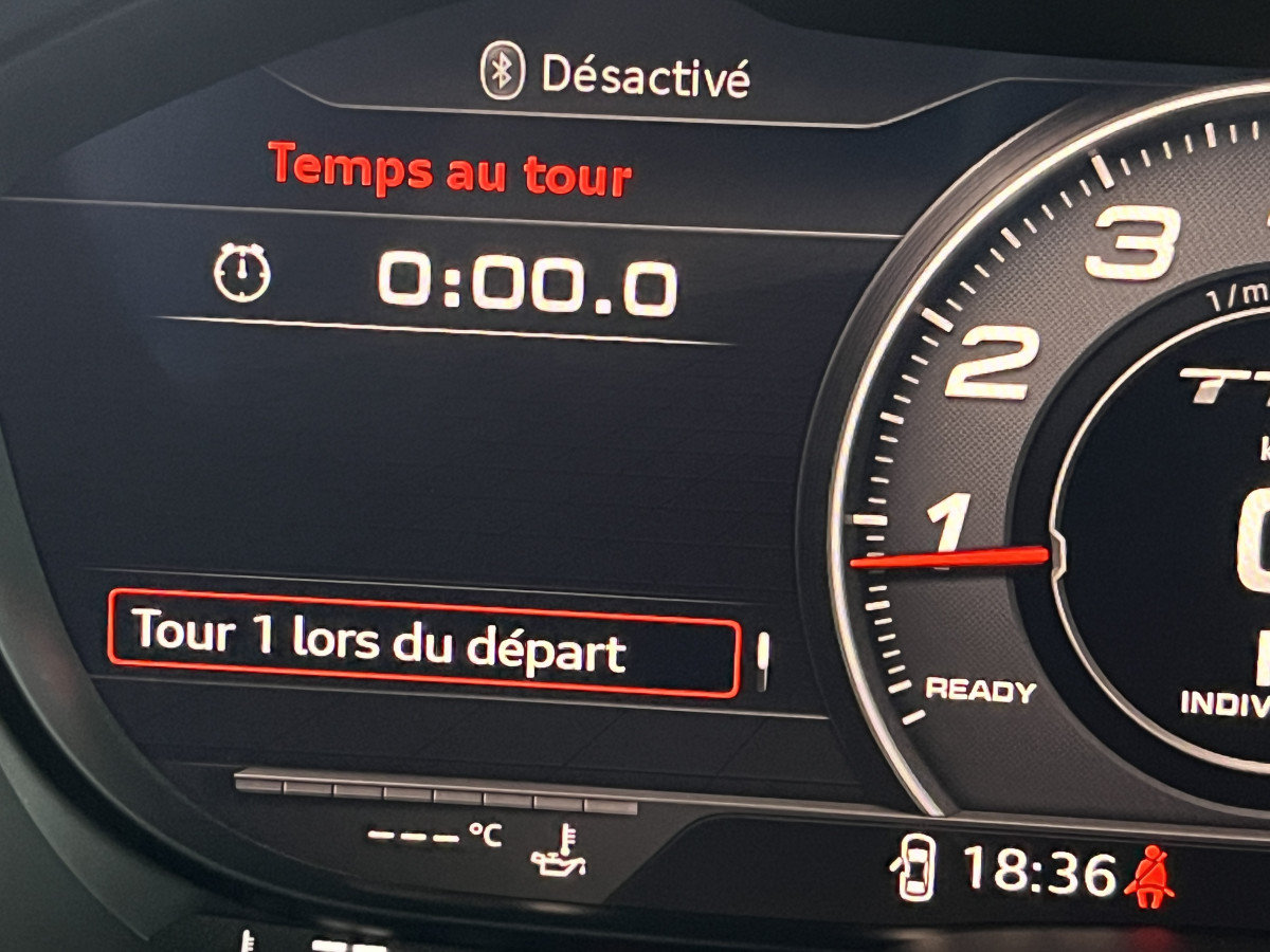 AUDI TTRS 2,5 TFSI 400 QUATTRO S-TRONIC 7 GPS CAMERA AUDI MAGNETIC RIDE DIGITAL COCKPIT KEYLESS  APPLE CARPLAY DRIVE SELECT REGULATEUR ECHAPPEMENT RS  FREIN AV CERAMIQUE  HIFI B&O SIEGES RS FEUX FULL LED ETAT NEUF