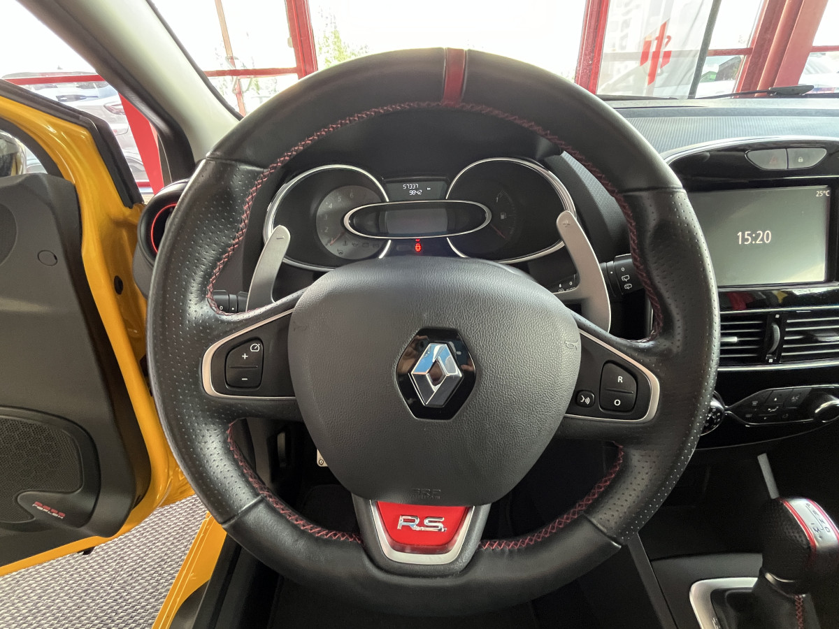 RENAULT CLIO RS TROPHY 1,6 220 EDC GPS CAMERA  KEYLESS FULL LED ECHAPPEMENT SUPERSPRINT  REGULATEUR BASS REFLEX  LIMITEUR RS MONITOR RS DRIVE ETAT COLLECTOR