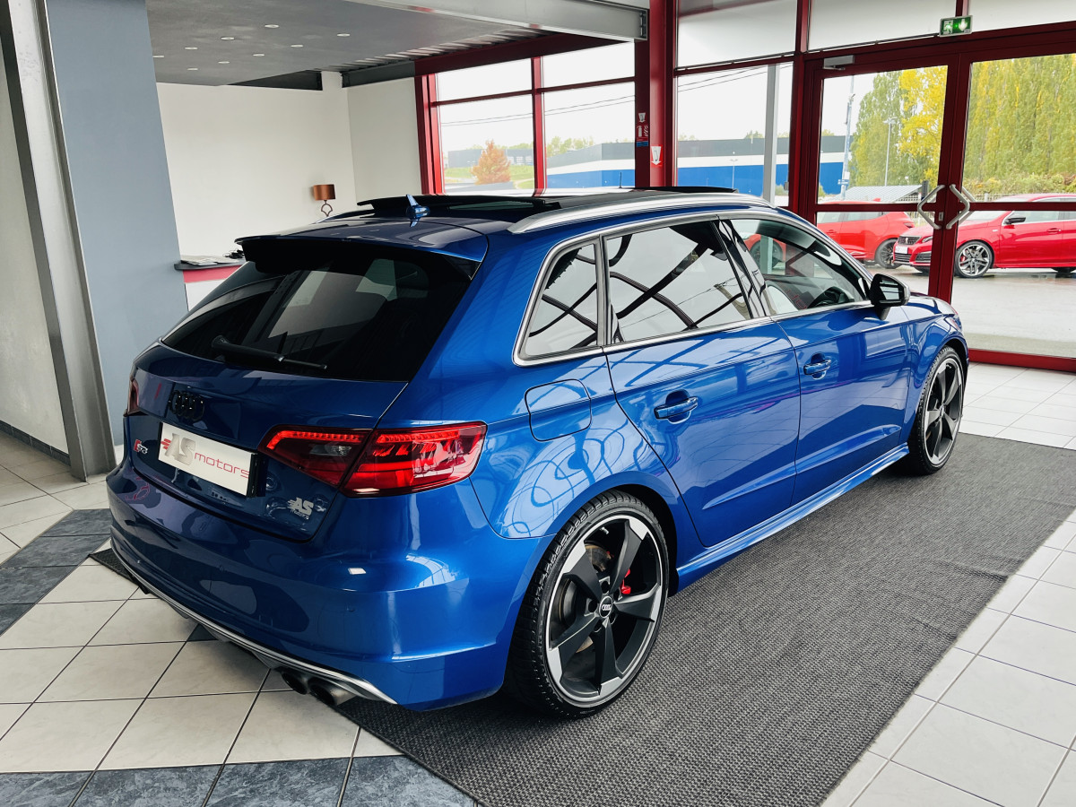 AUDI S3 SPORTBACK 2,0 TSI 300 S-TRONIC6 QUATTRO TOIT PANORAMIQUE GPS REGULATEUR ADAPTATIF SIEGES RS HIFI B&O FULL LED KEYLESS ROTOR 19 DRIVE SELECT EXCELLENT ETAT