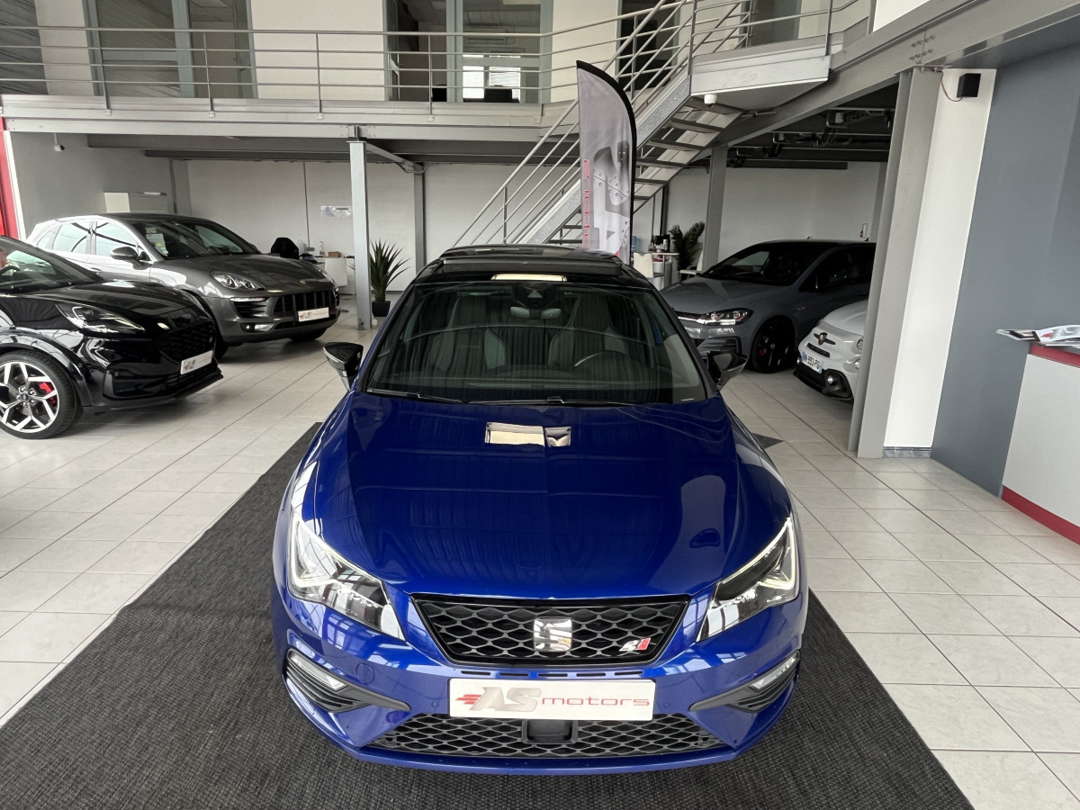 SEAT LEON CUPRA 2,0 TSI 300 PACK PERFORMANCE TOIT PANO GPS CAMERA  SIEGES PERFORMANCE FREIN PERFORMANCE ACC DCC SEAT SOUND APPLE CARPLAY FULL LED 1 ERE MAIN EXCELLENT ETAT