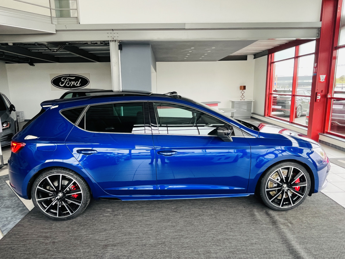 SEAT LEON CUPRA 2,0 TSI 300 PACK PERFORMANCE TOIT PANO GPS CAMERA  SIEGES PERFORMANCE FREIN PERFORMANCE ACC DCC SEAT SOUND APPLE CARPLAY FULL LED 1 ERE MAIN EXCELLENT ETAT