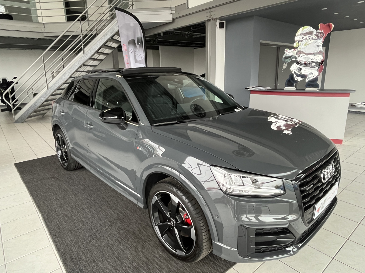 AUDI Q2 2,0 TDI 150 S-LINE S-TRONIC 7 QUATTRO TOIT PANORAMIQUE GPS CAMERA HIFI BANG & OLUFSEN REGULATEUR ADAPTATIF LIMITEUR APPLE CARPLAY KEYLESS FULL LED DRIVE SELECT VIRTUAL COCKPIT ETAT NEUF