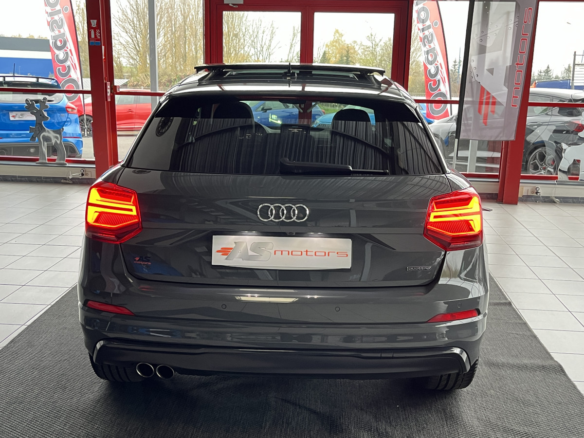 AUDI Q2 2,0 TDI 150 S-LINE S-TRONIC 7 QUATTRO TOIT PANORAMIQUE GPS CAMERA HIFI BANG & OLUFSEN REGULATEUR ADAPTATIF LIMITEUR APPLE CARPLAY KEYLESS FULL LED DRIVE SELECT VIRTUAL COCKPIT ETAT NEUF