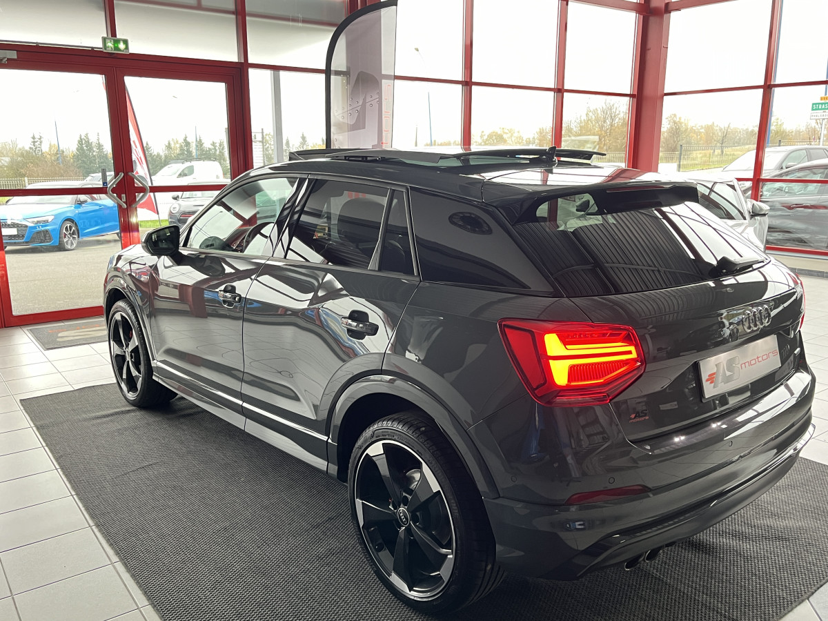 AUDI Q2 2,0 TDI 150 S-LINE S-TRONIC 7 QUATTRO TOIT PANORAMIQUE GPS CAMERA HIFI BANG & OLUFSEN REGULATEUR ADAPTATIF LIMITEUR APPLE CARPLAY KEYLESS FULL LED DRIVE SELECT VIRTUAL COCKPIT ETAT NEUF