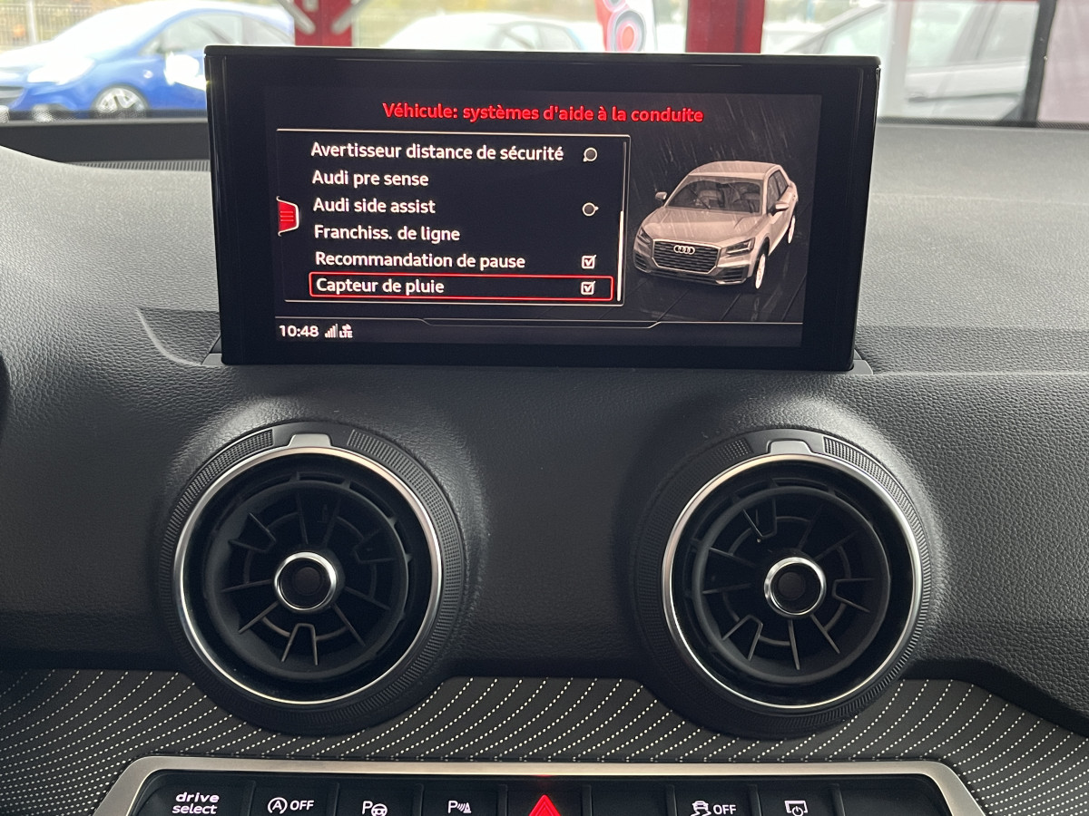 AUDI Q2 2,0 TDI 150 S-LINE S-TRONIC 7 QUATTRO TOIT PANORAMIQUE GPS CAMERA HIFI BANG & OLUFSEN REGULATEUR ADAPTATIF LIMITEUR APPLE CARPLAY KEYLESS FULL LED DRIVE SELECT VIRTUAL COCKPIT ETAT NEUF