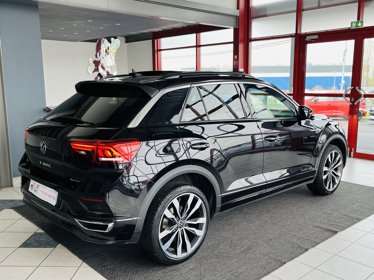 VOLKSWAGEN T-ROC 2,0 TSI 190 R-LINE DSG7 4MOTION TOIT PANORAMIQUE OUVRANT ATTELAGE  DCC ACC GPS CAMERA HIFI BEATS KEYLESS FULL LED REGULATEUR LIMITEUR JANTE 19 EXCELLENT ETAT